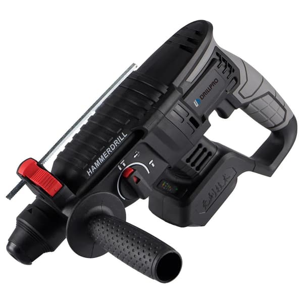 18V elektrisk hammare med 6500rpm hastighet 4800 slaghastighet SDS Clamp Plus 4-i-1-funktioner, elverktyg för borr- och rivningsarbeten på granitbeton