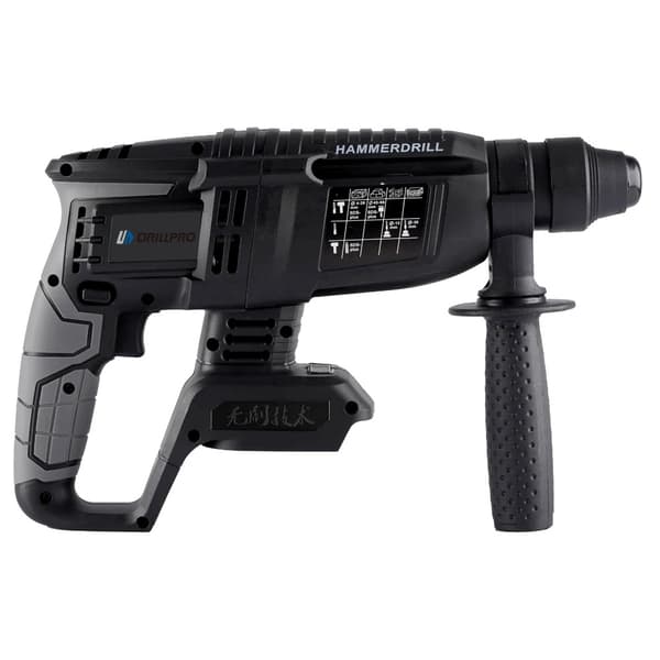 18V elektrisk hammare med 6500rpm hastighet 4800 slaghastighet SDS Clamp Plus 4-i-1-funktioner, elverktyg för borr- och rivningsarbeten på granitbeton