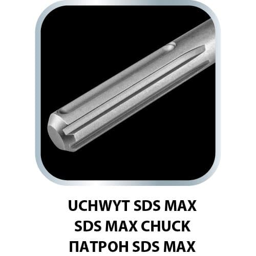 SDS Max 1300W nedrivningshammer, kuffert