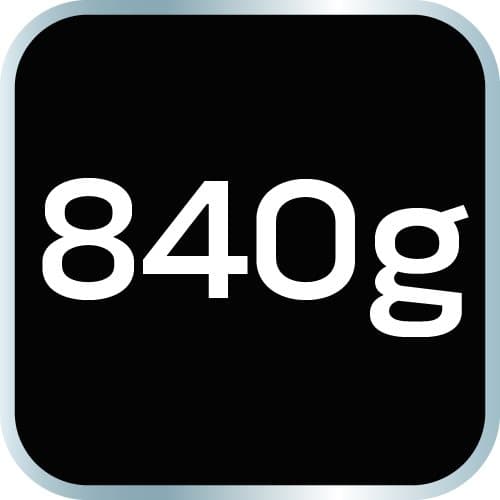 Rekyylitön vasara 840 g, monoliittirakenne