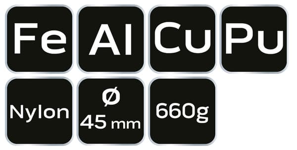 Hammer med udskiftelige spidser 660g/45mm