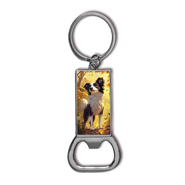 Lasten Söpö Sarjakuva Bordercollie-Koira Pullonavaaja