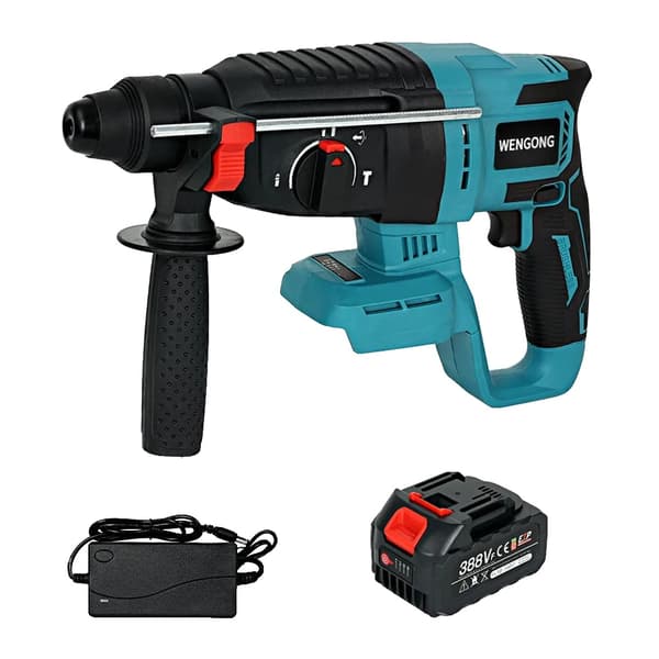 Elektrisk Hammerboremaskine, 18V Strøm, 3500 RPM Hastighed,1PC 388VF Batteri