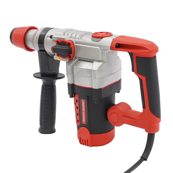 2200W Elektrisk Rotationshammare, 0-930 RPM Hastighet, Inkluderar 6 Borrbitar,Röd