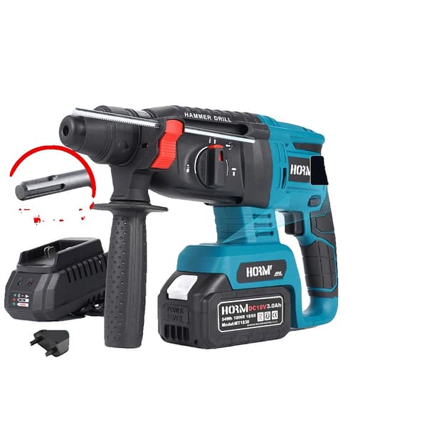 Harjaton sähkövasara, 18V teho, 3000mAh akku,EU, 1Akku 3.0A