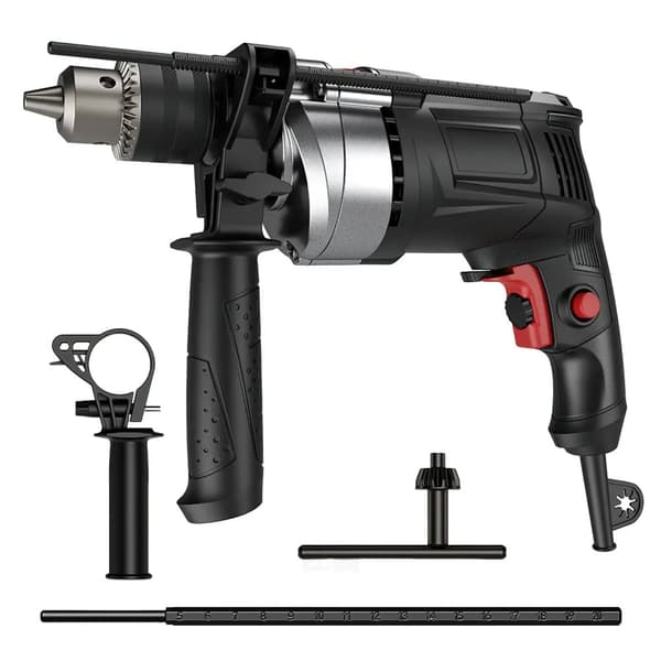 Multifunktionell Elektrisk Borrmaskin, Slagborr, 0-3000 RPM Hastighet, 780W Effekt,EU, svart