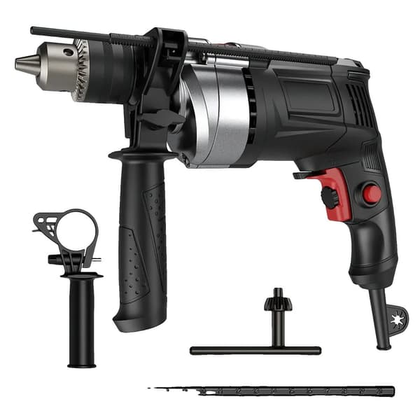 Multifunktionell Elektrisk Borrmaskin, Slagborr, 0-3000 RPM Hastighet, 780W Effekt,EU, svart