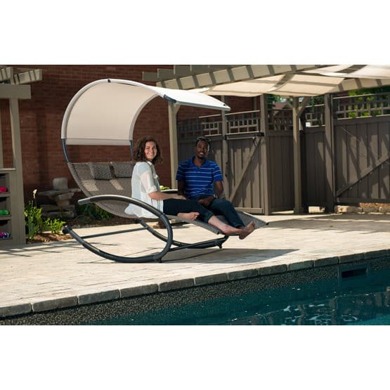 Vivere - Double Chaise Rocker - Steel - Sienna
