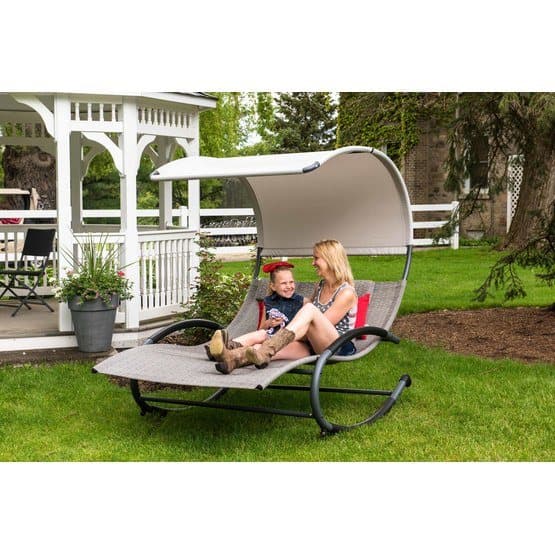 Vivere - Double Chaise Rocker - Steel - Sienna