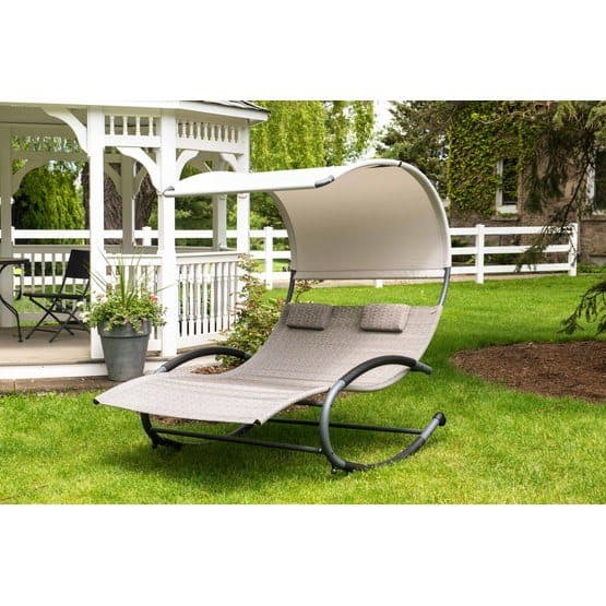 Vivere - Double Chaise Rocker - Steel - Sienna