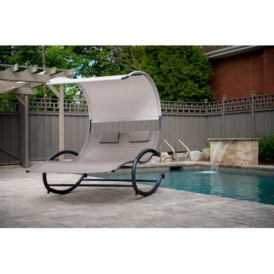 Vivere - Double Chaise Rocker - Steel - Sienna
