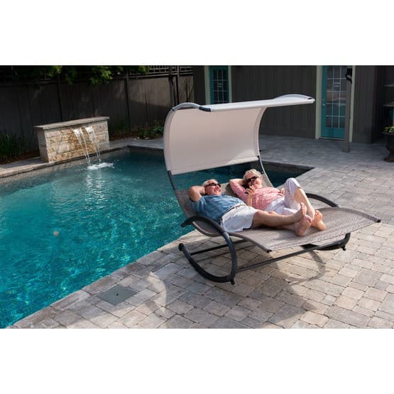 Vivere - Double Chaise Rocker - Steel - Sienna