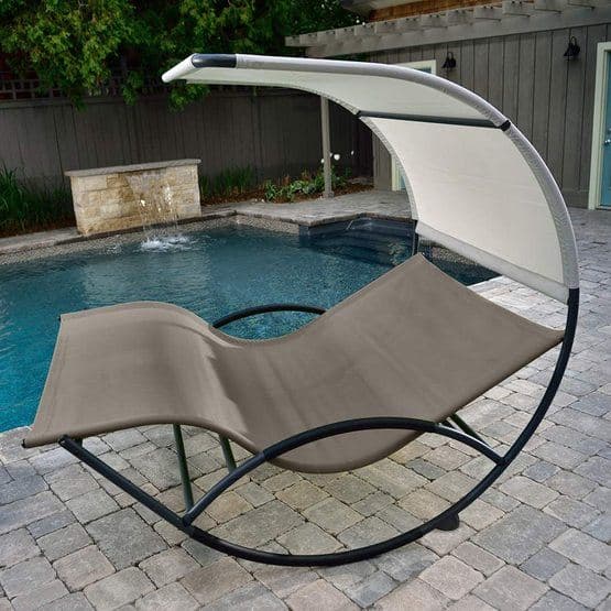 Vivere - Double Chaise Rocker - Aluminum