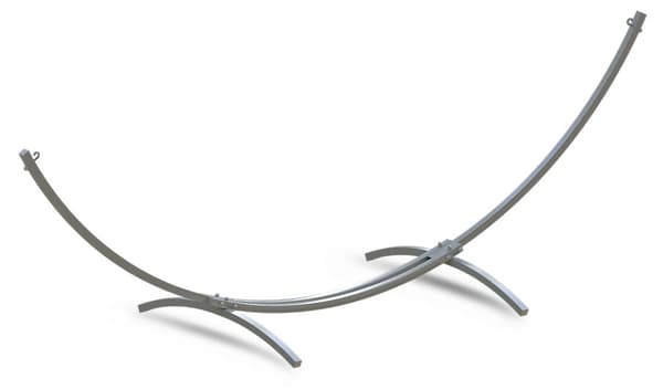 Modern pulverbelagd stålhängmatteställning, 300x130cm, Max belastning 220kg, Svart