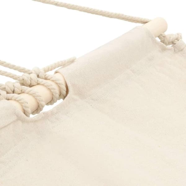 vidaXL Hængekøje med stang 210 x 150 cm creme