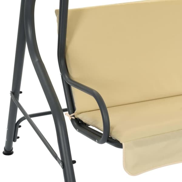 vidaXL Hammock gräddvit 170x110x153 cm