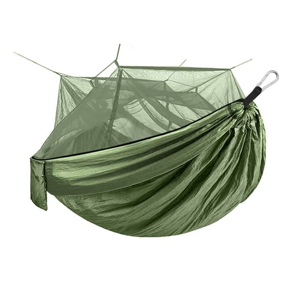 Hängmatta med myggnät 260x160cm - Grön