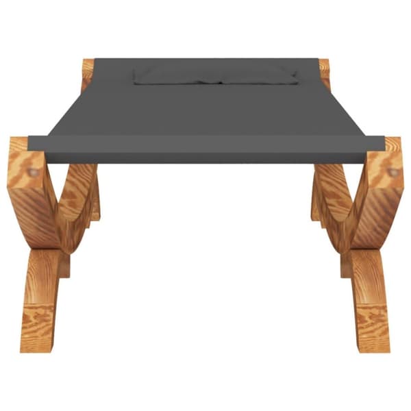 vidaXL Utendørs sofaseng 100x188,5x44 cm bøyd heltre antrasitt