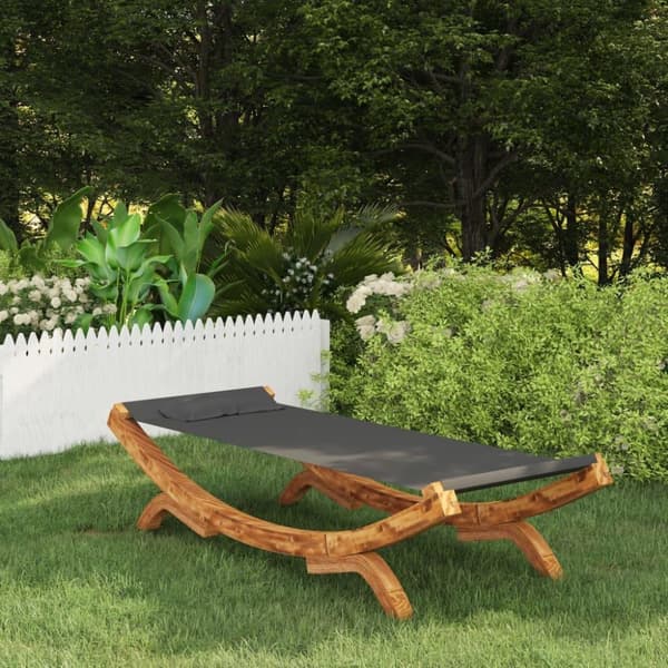 vidaXL Utendørs sofaseng 100x188,5x44 cm bøyd heltre antrasitt