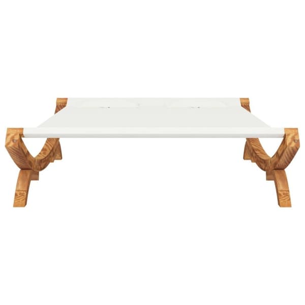 vidaXL Utendørs sofaseng 165x188,5x46 cm bøyd heltre kremhvit