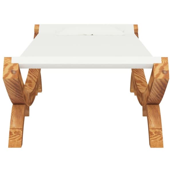vidaXL loungeseng 100x188,5x44 cm bøjet træ cremefarvet