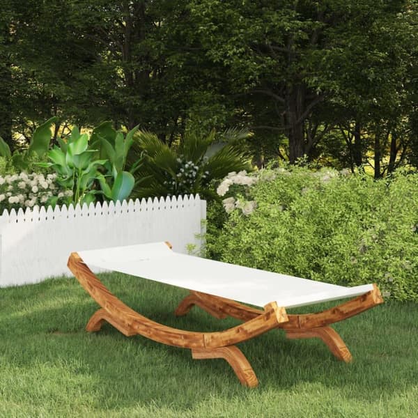 vidaXL loungeseng 100x188,5x44 cm bøjet træ cremefarvet