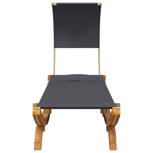 vidaXL loungeseng med baldakin 100x200x126 cm bøjet træ antracitgrå