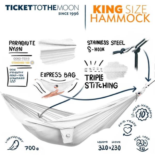 TICKET TO THE MOON KING SIZE HAMMOCK