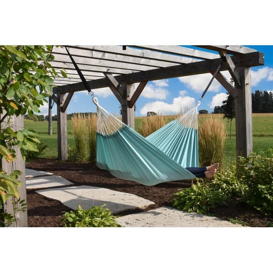 Vivere - Brazilian Polyester - Hängmatta Dubbel - Aqua