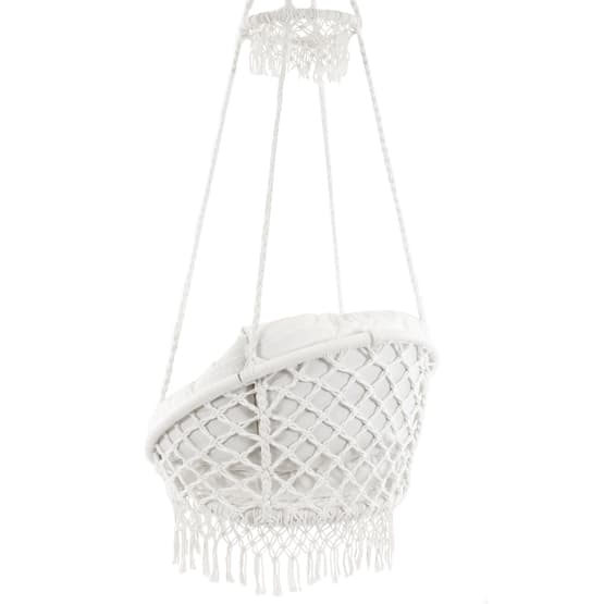 Vivere - Hängstol - Polyester Macrame Deluxe Chair With Fringe