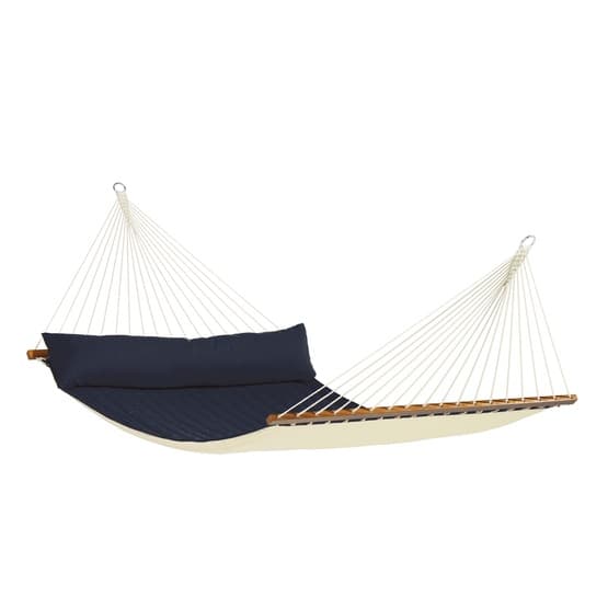 La Siesta - Hängmatta - Familj - Träkarm - Alabama Navy Blue