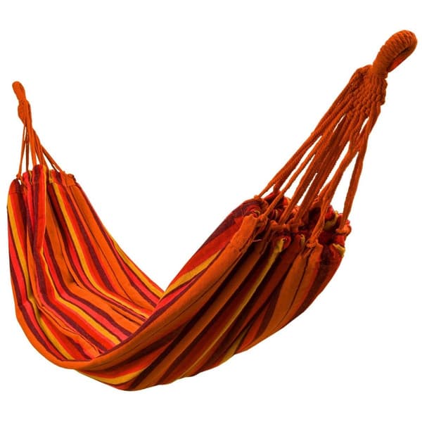 Hängmatta 2-personers klassisk 200x150 cm – Rödrandig