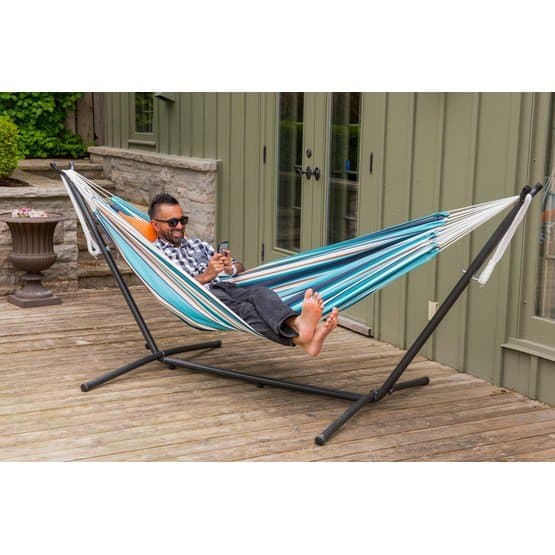 Vivere - Sunbrella hængekøje med stativ (250 Cm) - hængekøje Dobbelt - Token Surfside