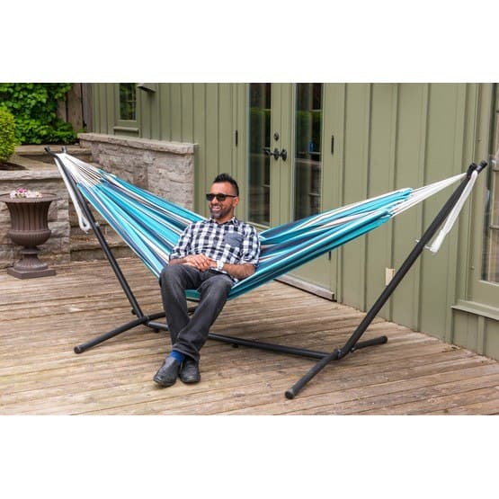 Vivere - Sunbrella hængekøje med stativ (250 Cm) - hængekøje Dobbelt - Token Surfside