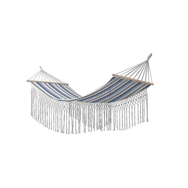 Hængekøje DKD Home Decor Striber Blå Hvid (200 x 100 x 5 cm)