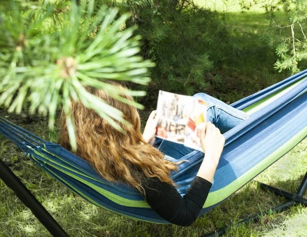 XL Hängmatta med stativ Hammock 200x150