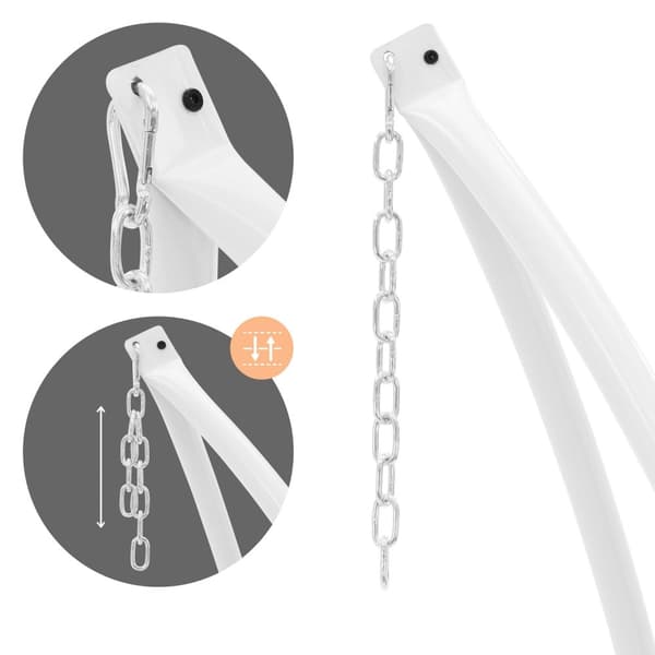 Hængestol 208 cm hvid metal ML-design