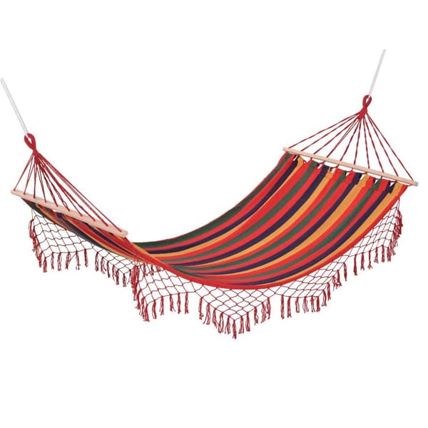 Nancy's Holy Hill Hangmat - Weerbestendig - UV-Bestendig - Tot 120 KG - Katoen-Polyster - Kleurrijk - 2 x 1 m
