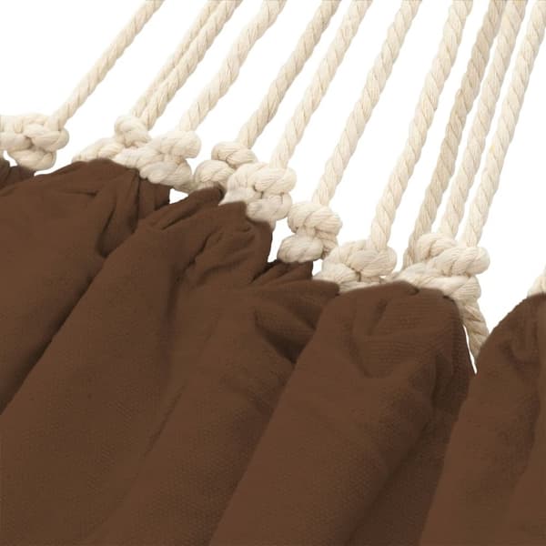 foldbar hængekøje 2-personers brun 360 x 150 cm