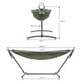 Miniatyrbillede 8 af 9: ML-Design dobbelt hængekøje med stålstel, khaki, plads til 2 personer, indendørs &amp; udendørs, XXL hængestol med bæretaske, hængekøjestativ,