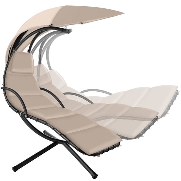Hængestol Elaria med soltag og sidelomme - beige