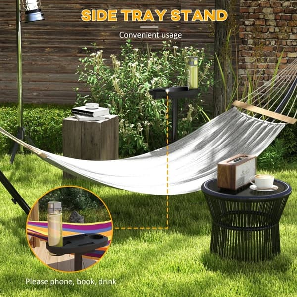 Rootz Hængekøje Stel - Hængestole - Brasiliansk - Op til 280 Cm - Stål - Sort - 285l X 125w X 110h Cm