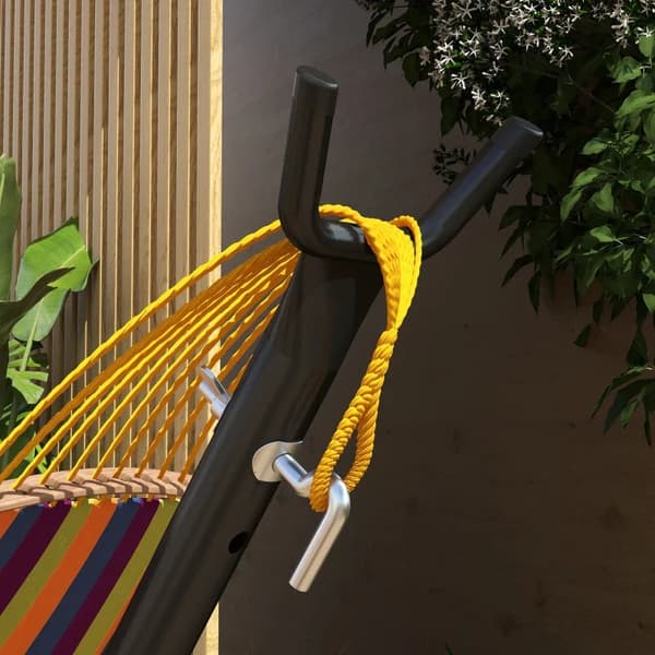 Rootz Hængekøje Stel - Hængestole - Brasiliansk - Op til 280 Cm - Stål - Sort - 285l X 125w X 110h Cm