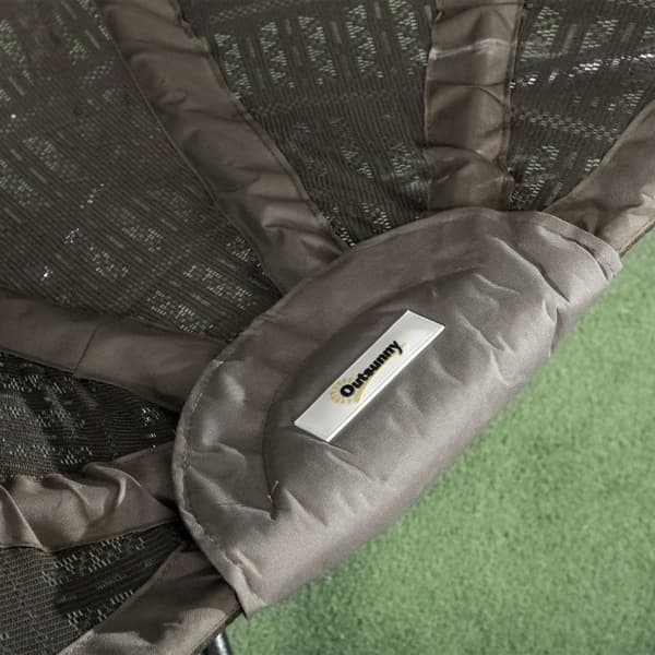 Rootz Hängmattor - Hängstolar - Kudde - Gungstol - Trädgårdsstol - Korgstol - Boho Style - Stål-Polyester - Sand - Svart - 116 X 125 X 172 Cm