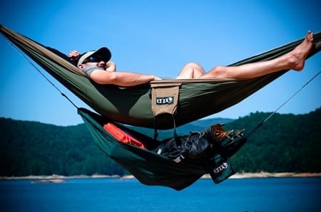 liten hängmatta förvaring, ENO UNDERBELLY GEAR SLING Forest Green