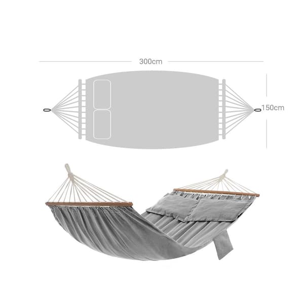 Rootz Dubbel Hängmatta - Trädgårdsgunga - Hängsäng - Utomhussäng - Passar i trädgården - Lämplig för resor - Skapar din egen reträtt - 210 cm x 150 cm