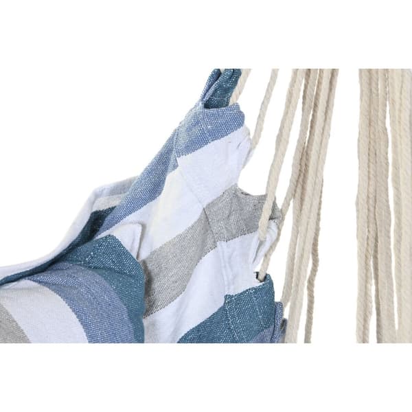 Riippumatto DKD Home Decor Raidat Sininen Valkoinen (100 x 60 x 135 cm)