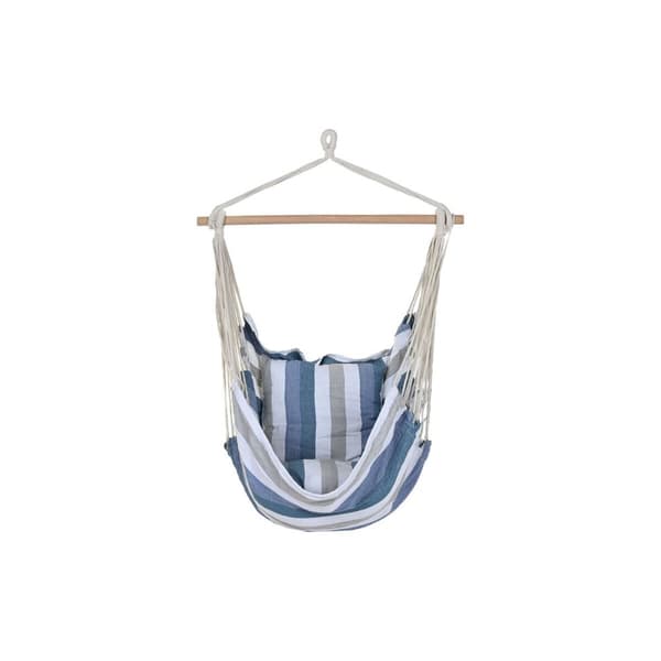 Riippumatto DKD Home Decor Raidat Sininen Valkoinen (100 x 60 x 135 cm)