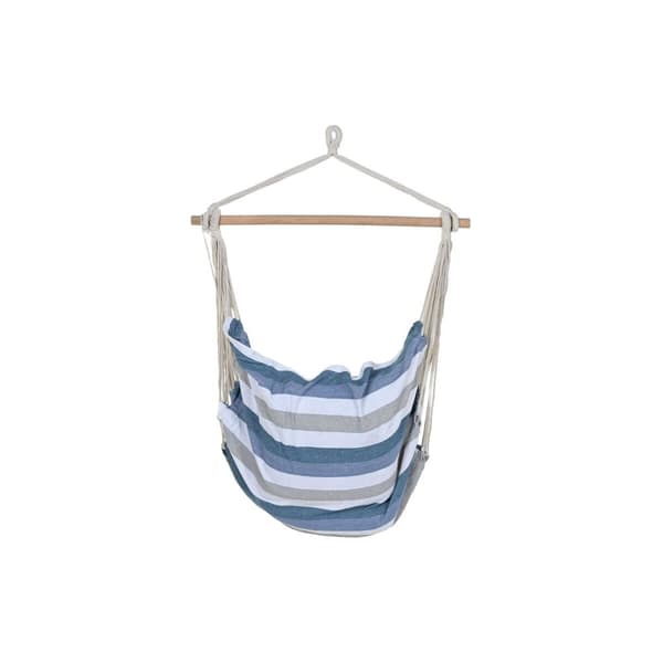 Riippumatto DKD Home Decor Raidat Sininen Valkoinen (100 x 60 x 135 cm)