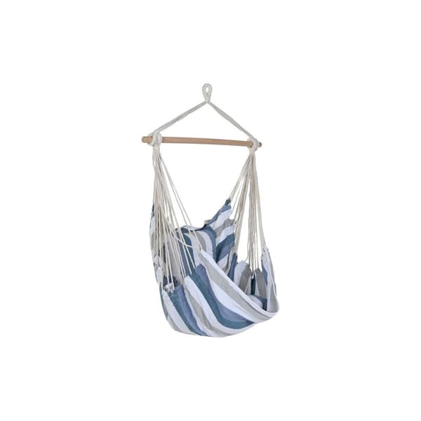 Riippumatto DKD Home Decor Raidat Sininen Valkoinen (100 x 60 x 135 cm)
